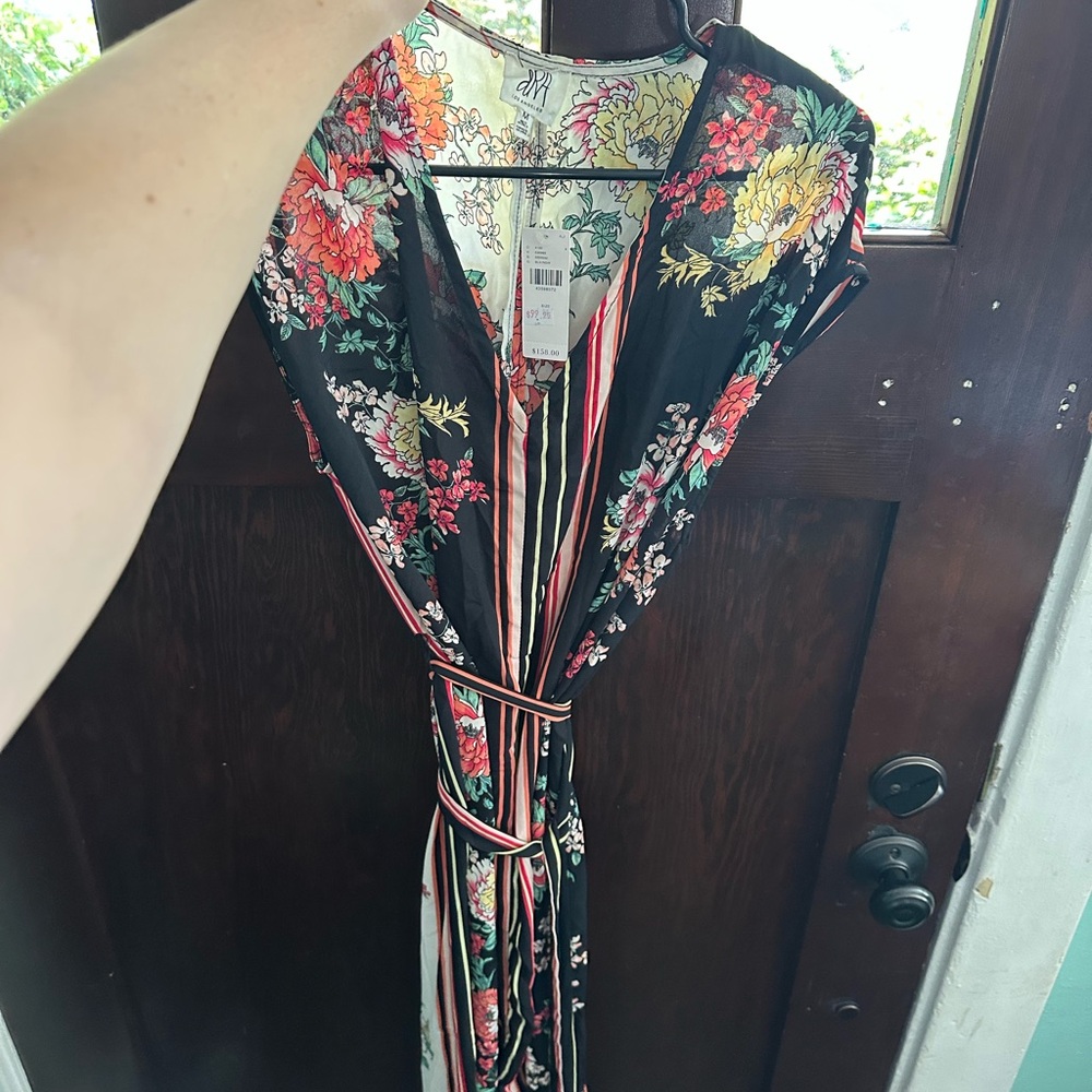 Gorgeous Sleeveless Anthropologie Color-Block Floral Dress